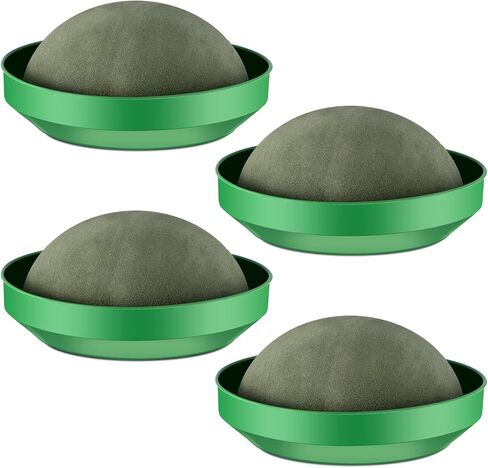 Frienda 8 Pcs Floral Dry Foam Half Ball with Bowl Floral Foam Blocks Floral Foam Rounds in Bowls Flower Craft Foam Balls for Artificial Flower Arrangement Birthday Wedding Party, 5.51 x 2.76 Inch in Saudi Arabia