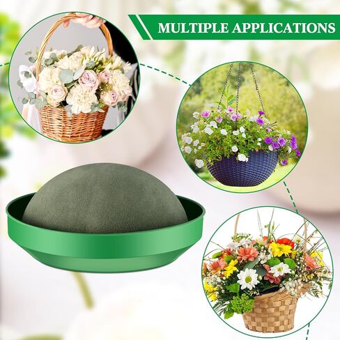 Frienda 8 Pcs Floral Dry Foam Half Ball with Bowl Floral Foam Blocks Floral Foam Rounds in Bowls Flower Craft Foam Balls for Artificial Flower Arrangement Birthday Wedding Party, 5.51 x 2.76 Inch in Saudi Arabia