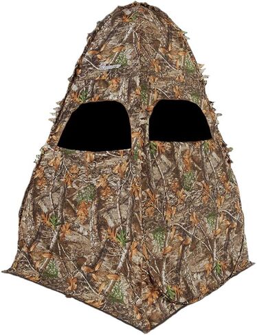 Ameristep Doghouse Lightweight Durable Hunting Spring Steel Ground Blind with 8 Windows & Backpack Carrying Case - 2 Hunters Concealment - Easy Setup & Takedown - Canada Compliant in Saudi Arabia