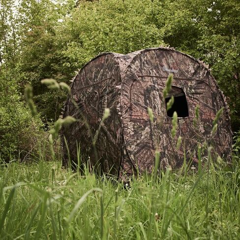 Ameristep Doghouse Lightweight Durable Hunting Spring Steel Ground Blind with 8 Windows & Backpack Carrying Case - 2 Hunters Concealment - Easy Setup & Takedown - Canada Compliant in Saudi Arabia