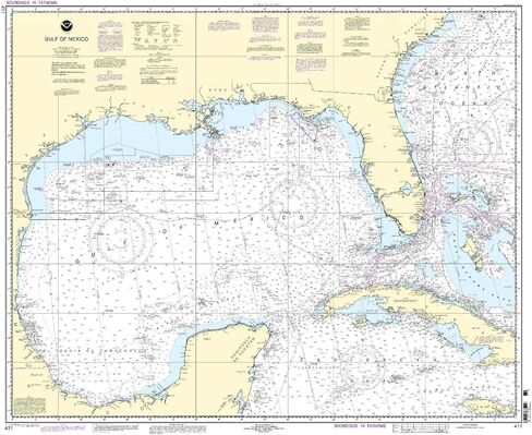 NOAA Chart 411: Gulf of Mexico in Saudi Arabia