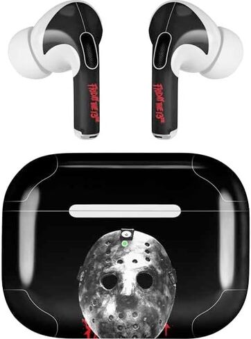 Skinit Decal Audio Skin Compatible with AirPods Pro 2nd Gen - Officially Licensed Warner Bros Friday The 13th Jason Voorhees Dripping Mask Design in Saudi Arabia