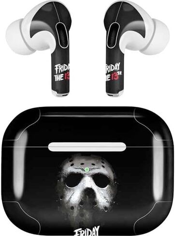 Skinit Decal Audio Skin Compatible with AirPods Pro 2nd Gen - Officially Licensed Warner Bros Friday The 13th Jason Voorhees Dripping Mask Design in Saudi Arabia
