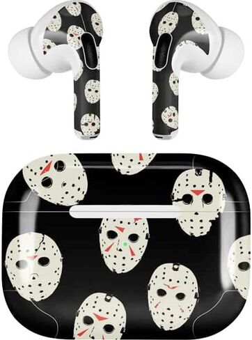 Skinit Decal Audio Skin Compatible with AirPods Pro 2nd Gen - Officially Licensed Warner Bros Friday The 13th Jason Voorhees Dripping Mask Design in Saudi Arabia