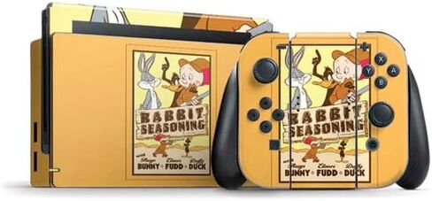 Skinit Decal Gaming Skin Compatible with Nintendo Switch Bundle - Officially Licensed Looney Tunes Rabbit Seasoning Design in Saudi Arabia