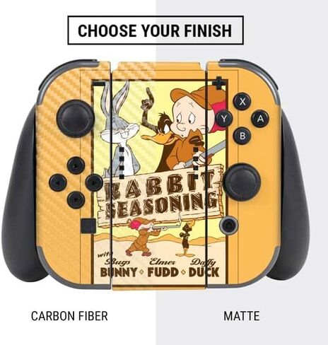Skinit Decal Gaming Skin Compatible with Nintendo Switch Bundle - Officially Licensed Looney Tunes Rabbit Seasoning Design in Saudi Arabia