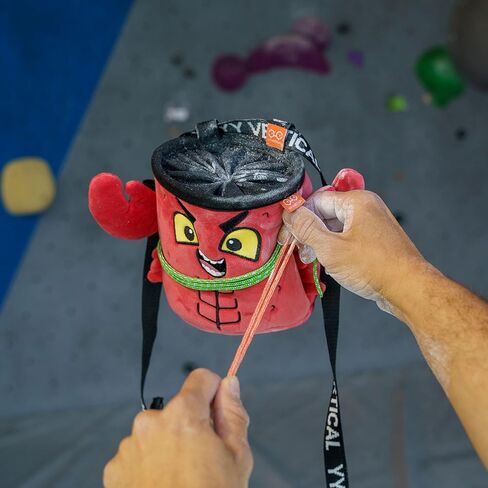 YYVertical | Chalkbag Dinosaur for Rock Climbing (Blue Triceratop) in Saudi Arabia