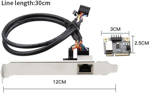 New 1 Port PCIe Network Card with Realtek RTL8111H Chip M.2 B-Key M-Key to RJ45 Ethernet 1000Mbps Adapter/Mini PCIE Gigabit Network Adapter Card 10/100/1000M (M.2 to RJ45) in Kuwait