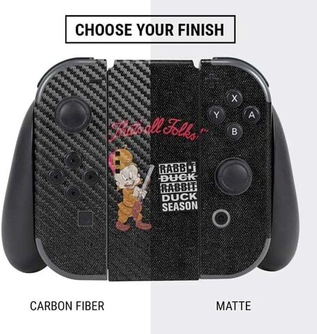 Skinit Decal Gaming Skin Compatible with Nintendo Switch Bundle - Officially Licensed Looney Tunes Elmer Fudd Thats All Folks Design in Saudi Arabia