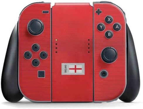 Skinit Decal Gaming Skin Compatible with Nintendo Switch (2017-2021) Joy-Con Controller - England Soccer Flag Design in Saudi Arabia
