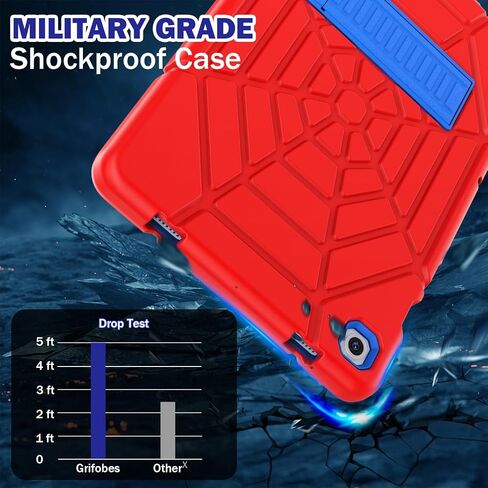 Grifobes for Samsung Galaxy Tab A9 Plus 11 Inch 2023 Cases, for New Samsung Tablet A9+ 11" Heavy Duty Shockproof Cover with Kickstand for Kids Boys Children, Red Blue in Kuwait