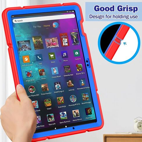 Grifobes for Samsung Galaxy Tab A9 Plus 11 Inch 2023 Cases, for New Samsung Tablet A9+ 11" Heavy Duty Shockproof Cover with Kickstand for Kids Boys Children, Red Blue in Kuwait