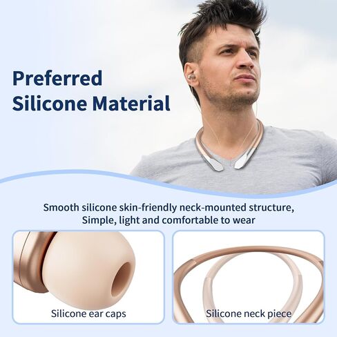 Neckband Bluetooth Headphones with Wireless Retractable Earbuds, Built-in Mic & Vibration Alerts - IPX5 Sweatproof Earphones, Noise Cancelling Headset for Sports, Running, Driving (Black) in Kuwait