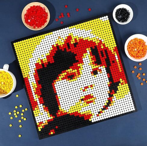 أماليا شخصية فسيفساء صورة مخصصة بناء عدة بكسل جدار الفن العظيم الديكور تخصيص صورتك الخاصة صورة رائعة (L / 15.1 "× 15.1") in Kuwait