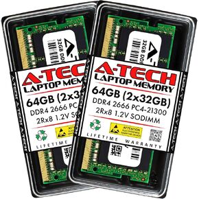A-Tech 16GB RAM for Dell Latitude 5591, 5510, 5501, 5491, 5410, 5401, 5310, 3510, 3410 Laptop | DDR4 2666 MHz SODIMM PC4-21300 Memory Upgrade