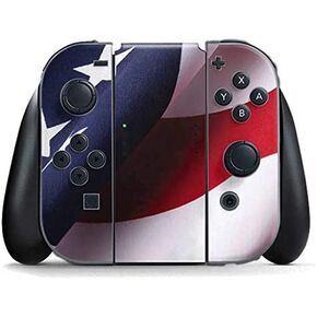 Skinit Decal Gaming Skin Compatible with Nintendo Switch (2017-2021) Joy-Con Controller - USA Flag Stars Design