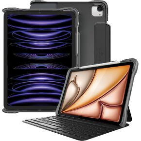 Brenthaven Edge Companion Companion Hard Shell Protection for iPad Air 11 Inch (M2) 2024 iPad Air 5th | الجيل الرابع 10.9 بوصة ، iPad Pro 11 بوصة (الرابع الثالث من الجنرال) مع حامل وقلم رصاص مدمج-رمادي in Kuwait