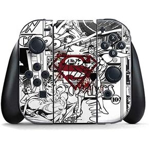 Skinit Decal Gaming Skin Compatible with Nintendo Switch (2017-2021) Joy-Con Controller - Officially Licensed DC Comics Superman Official Logo Design
