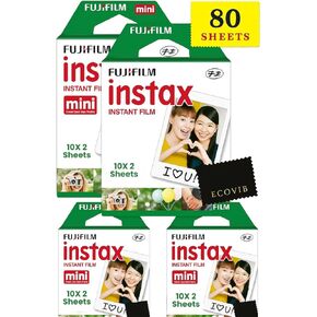 Fujifilm Instax Mini Fornd Film ، 2 × 10 Shoots x 4 Pack (إجمالي 80 براعم)