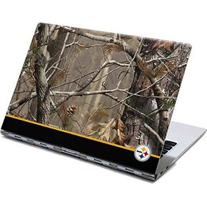 Skinit Decal Laptop Skin Compatible with Yoga 910 2-in-1 14in Touch-Screen - Officially Licensed NFL Realtree Camo Pittsburgh Steelers Design