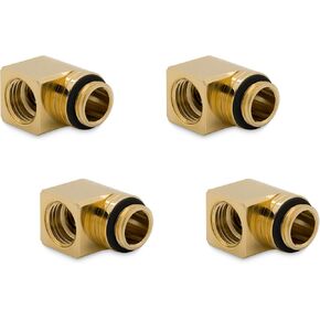 Ekwb Ek-Quantum Torque Micro Rotary 90 درجة التركيب ، الذهب ، 4 عبوات