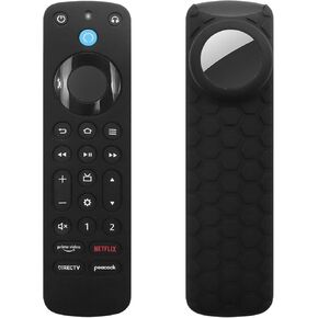 TV Remote Pro Cover for Airtag Remotes Controller Finder Case Glow in The Dark, for Firetv Alexa Voice Remote Pro 2022 and Tile Sticker,for Smart TVs Streaming Media Players Skin(Glow Blue)