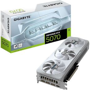 GIGABYTE GeForce RTX 5070 Eagle OC ICE SFF 12G Graphics Card, 12GB 192-bit GDDR7, PCIe 5.0, WINDFORCE Cooling System, GV-N5070EAGLEOC ICE-12GD Video Card