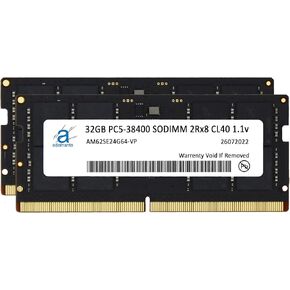Adamanta 64GB (2x32GB) Compatible with Dell Precision 17 7780 DDR5 4800MHz PC5-38400 SODIMM 2Rx8 CL40 1.1v 262 Pin Laptop Notebook Memory Module Upgrade RAM