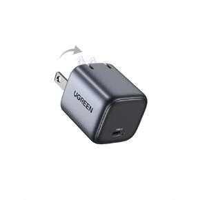 شاحن UGREEN USB C بقدرة 30 وات لهاتف iPhone 17، كتلة شاحن حائط سريع مدمج GaN PPS قابل للطي من Nexode، محول طاقة USB-C لهاتف iPhone 17/16/15/14، Galaxy S26/S25/S24/S23، MacBook Neo/Air، أسود in Kuwait