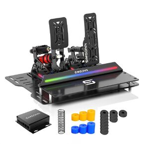 SIMSONN PRO X Ultra Pedals Sim Racing Simulator Pedals PC Load Cell HE Hydraulic Pedals Support VAM and VAM Pro Haptic Pedals Reactor (PRO X Ultra-P3-H3)