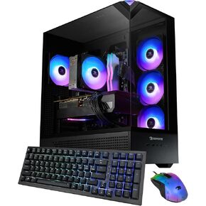 iBUYPOWER Element Black Gaming PC Desktop Computer Intel Core i9 14900F CPU, NVIDIA GeForce RTX 5060Ti 8GB GPU, 32GB DDR5 RGB 5200MHz RAM, 1TB NVMe SSD, Windows 11 Home, Keyboard, Mouse - EBI9N56T01