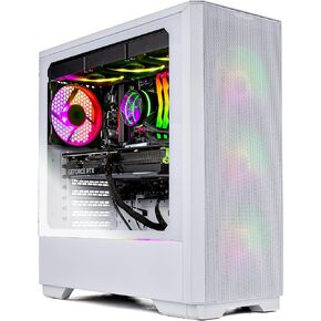 Skytech Eclipse Lite Gaming PC Desktop, Ryzen 7 9700X 3.8 GHz (5.5GHz Turbo), AMD RX 9060 XT 8GB, 1TB Gen4 NVMe SSD, 32GB DDR5 RAM 5200 RGB, 650W Gold PSU, 360mm ARGB AIO, Wi-Fi, Win 11