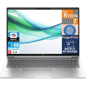 HP ProBook 465 G11 Business Laptop 16.0" FHD+ Display (AMD Ryzen 7 7735U, 16GB DDR5, 512GB SSD, AMD Radeon, Copilot, Backlit KB, Fingerprint, WiFi 6E, Bluetooth 5.3, Webcam, Win 11 Pro)