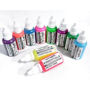 10 Pack of Bright Colorants for Dying Plastisol (Soft Plastic Fishing Baits)