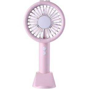 USB Electric Fan Creative Colorful Pocket Fan Handheld Table Lamp Desk Fan Phone Holder (Color:White) (Color : Blue) (Pink)