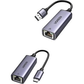 UGREEN USB C to Ethernet Adapter Bundle with USB to Ethernet Adapter