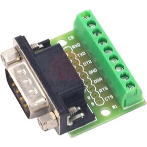 Db9 Male Female Head Solder-Free Serial Port Cable Adaptier with Shell 485 Plug 9 Pins 9 Holes Rs232 Rs485 Transfer Terminal