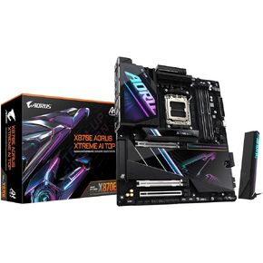 Gigabyte x870e aorus xtreme ai top AMD AM5 LGA 1718 Motherboard ، E-ATX ، DDR5 ، 4x M.2 ، PCIe 5.0 ، USB4 ، WIFI7 ، 10GBE LAN ، EZ-LATCH ، 5 سنوات ضمان