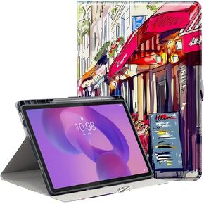 for Lenovo Idea Tab Pro Case with Pen Holder,Magnetic Silicone Shockproof Cover for Lenovo Tab Pro 12.7 Inch 2025 TB373FU,Black