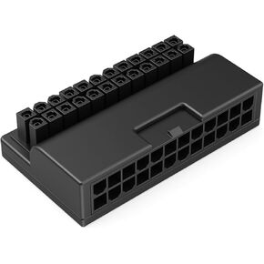 24Pin to 24pin Male 90 Degree Extension Adapter L Socket Connector for Mainboard for ATX Motherboard