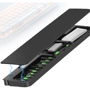 Keyboard Wrist Rest with Cleaning Kits,Palm Pad for Pain Relief, Wrist Support for Long Hours of Work, Gaming,Studying,Black 14.17'' x 2.87''