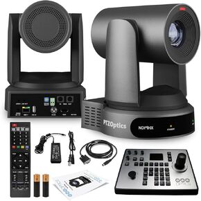 Ptzoptics Move 4K SDI/HDMI/USB/IP PTZ كاميرا مع تكبير بصري 30x (رمادي) (PT30X-4K-G3) PT-Joy-G4 Controller