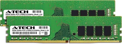 A-Tech 16GB Kit (2x8GB) RAM لـ Dell Optiplex 7040 ، 3046 (MT/SFF) | DDR4 2133 MHz DIMM PC4-17000 UDIMM ترقية ذاكرة in Kuwait