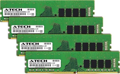 A-Tech 16GB Kit (2x8GB) RAM لـ Dell Optiplex 7040 ، 3046 (MT/SFF) | DDR4 2133 MHz DIMM PC4-17000 UDIMM ترقية ذاكرة in Kuwait