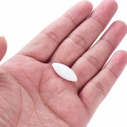 MECCANIXITY Magnetic Stirrer Mixer Stir Bar Rod 25mm(1") x10mm Olive Shape PTFE Coating Magnet White for Laboratory 10Pcs in Saudi Arabia