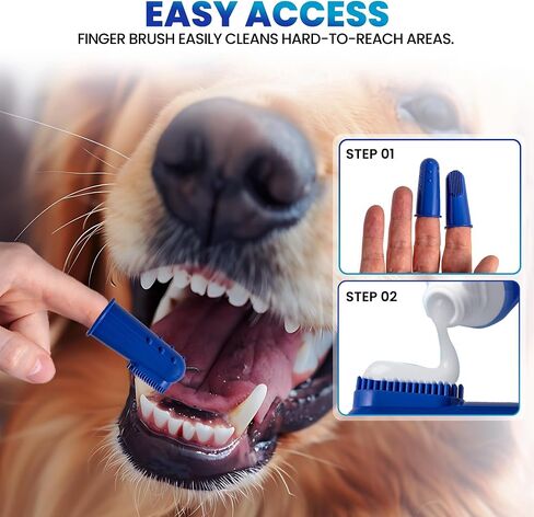 RadPet Advanced Dental Hygiene Kit for Cats & Dogs - Complete Oral Care with Toothbrush, Enzymatic Toothpaste, Dental Wipes, & Water Additive Vet Formulated Pet Toothpaste Kit in Saudi Arabia