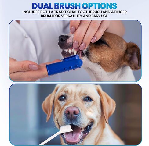 RadPet Advanced Dental Hygiene Kit for Cats & Dogs - Complete Oral Care with Toothbrush, Enzymatic Toothpaste, Dental Wipes, & Water Additive Vet Formulated Pet Toothpaste Kit in Saudi Arabia