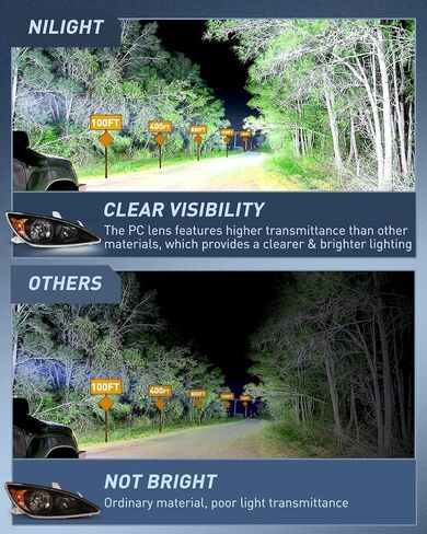 Nilight Headlight Assembly for 2002 2003 2004 Toyota Camry LE/XLE Headlamps Replacement Chrome Housing Amber Reflector Clear Lens Driver and Passenger Side, 2 Years Warranty in Saudi Arabia
