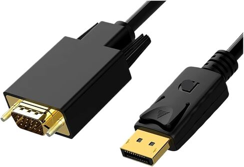 DP المطلي بالذهب إلى DVI HDMI Cable Adapter HD 1080p للكمبيوتر PC HDTV Projector M> ONI> TOR Display Port Converter (1.8m DP to VGA) in Kuwait