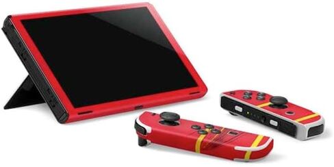 Skinit Decal Gaming Skin Compatible with Nintendo Switch OLED (2021) - Officially Licensed DC Comics Jagged Flash Design in Saudi Arabia